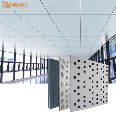 Wodoodporny biały klips w aluminiowych / aluminiowych płytkach sufitowych Perforowany metalowy panel sufitowy do biura