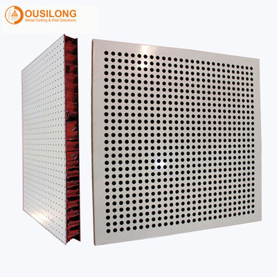 Dostosowany kwadratowy kształt Marmurowy Grian Aluminiowy aluminiowy panel sufitowy o strukturze plastra miodu 15-20 lat gwarancji