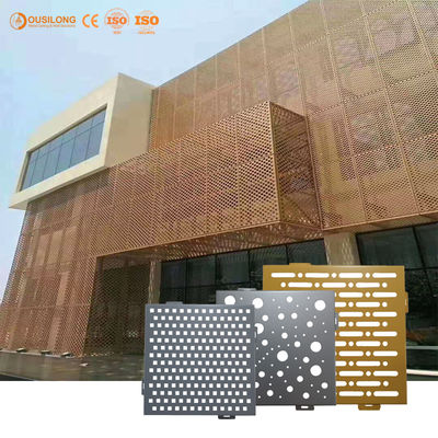 Panel ścienny osłonowy wycinany CNC Perforowane aluminiowe panele elewacyjne do ornamentów architektonicznych