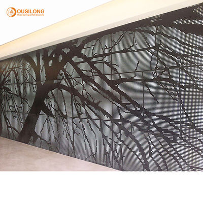 Wewnętrzny podwieszany metalowy sufit dostosowany artystyczny perforowany aluminiowy panel sufitowy na stadion